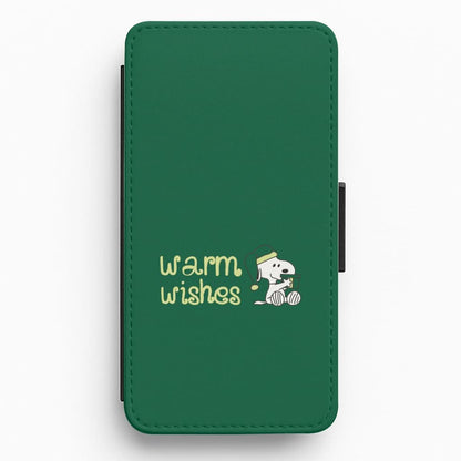 Cartoon Beagle Warm Wishes Flip / Wallet Phone Case