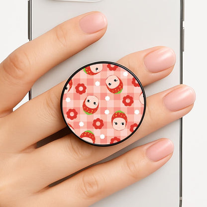 Strawberry Angel Pattern Phone Grip