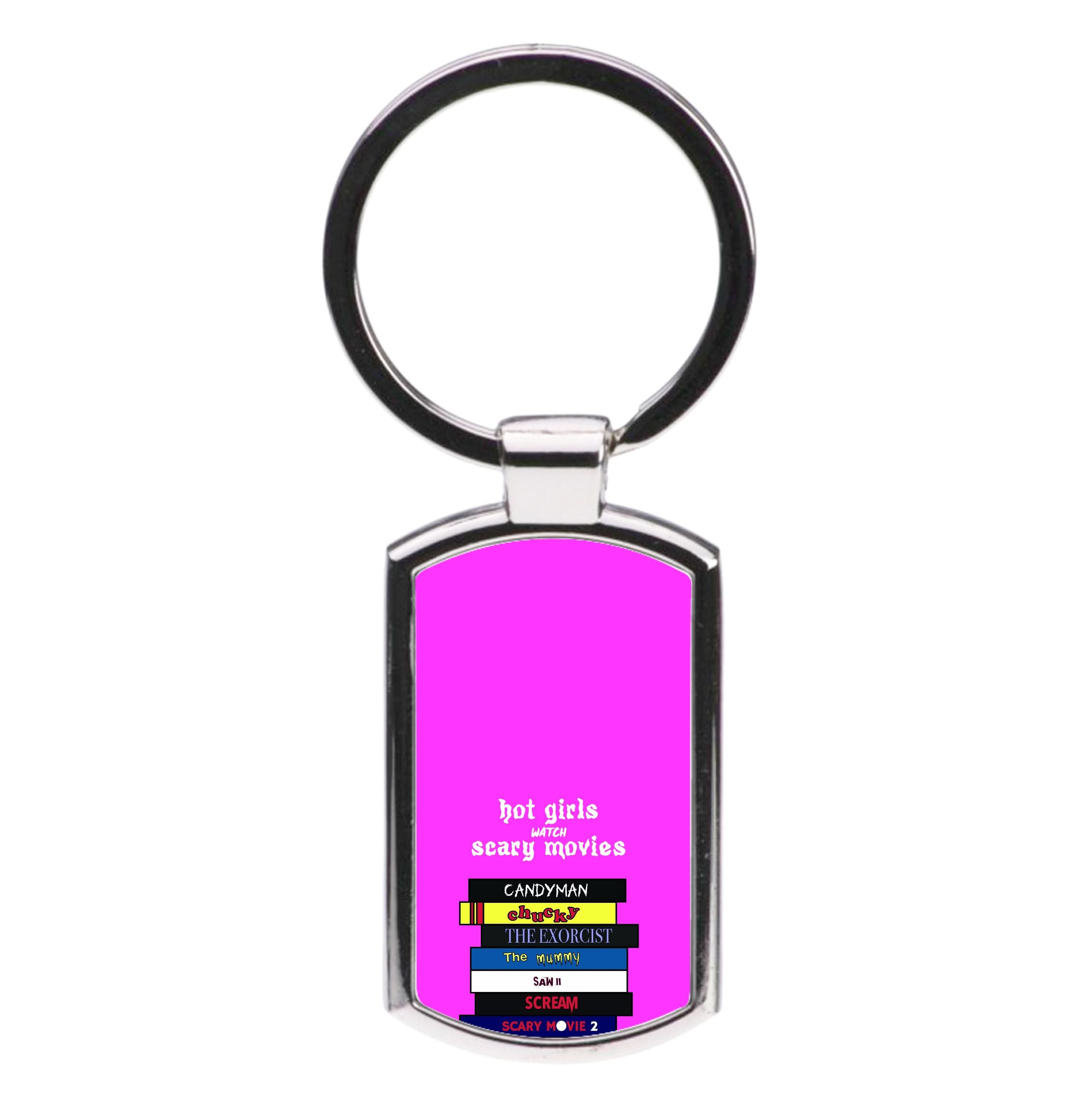 Hot Girls Watch Scary Movies Luxury Keyring