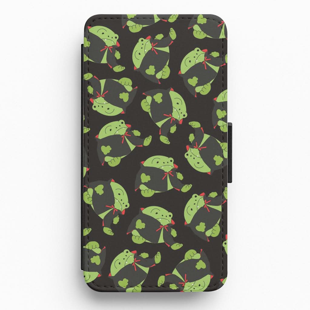 Vampire Frog Pattern - Halloween Flip / Wallet Phone Case