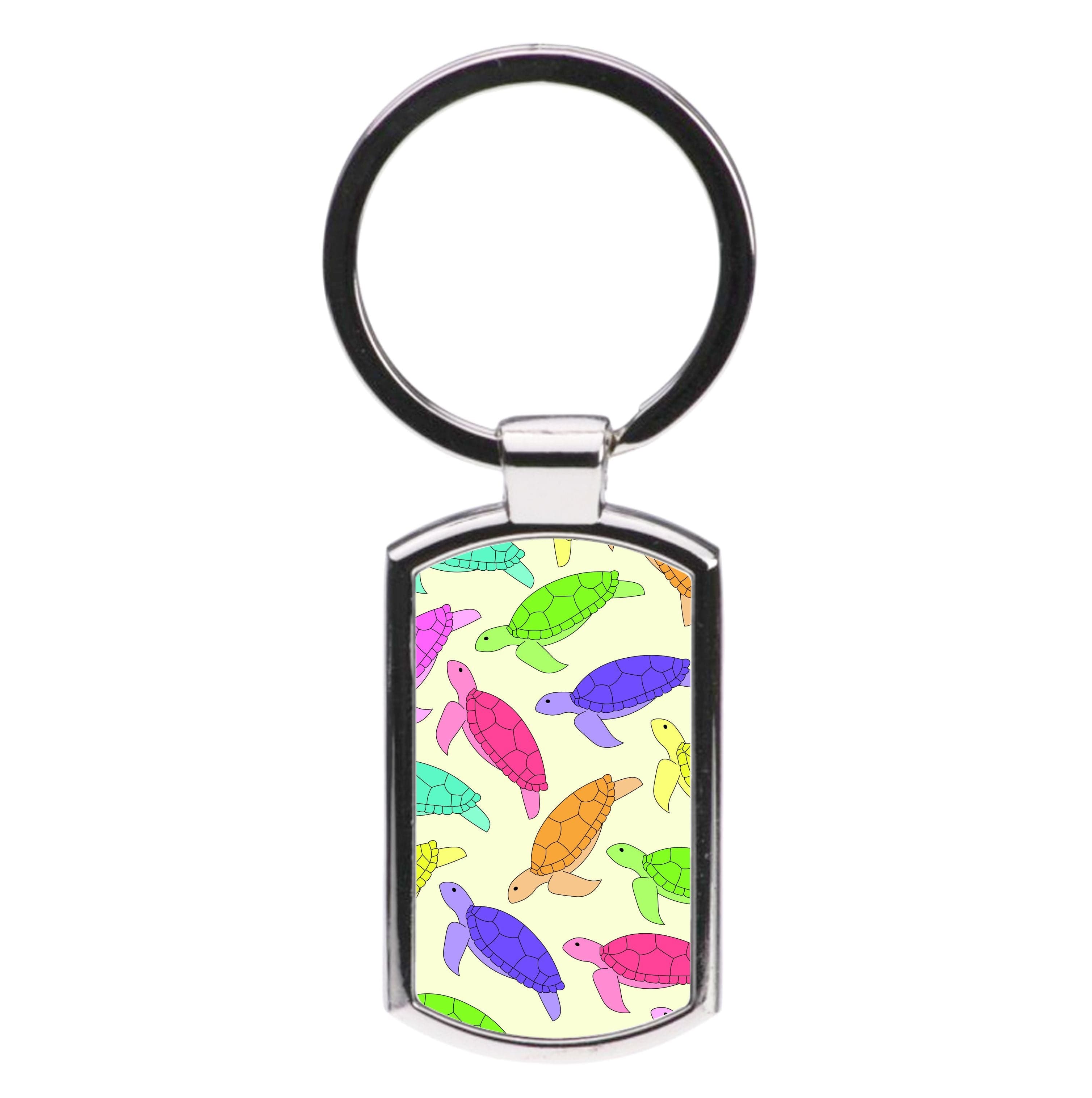 Multi Coloured Turtle Pattern - Sealife Luxury Keyring