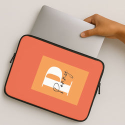Orange Personalised Name MacBook Cover