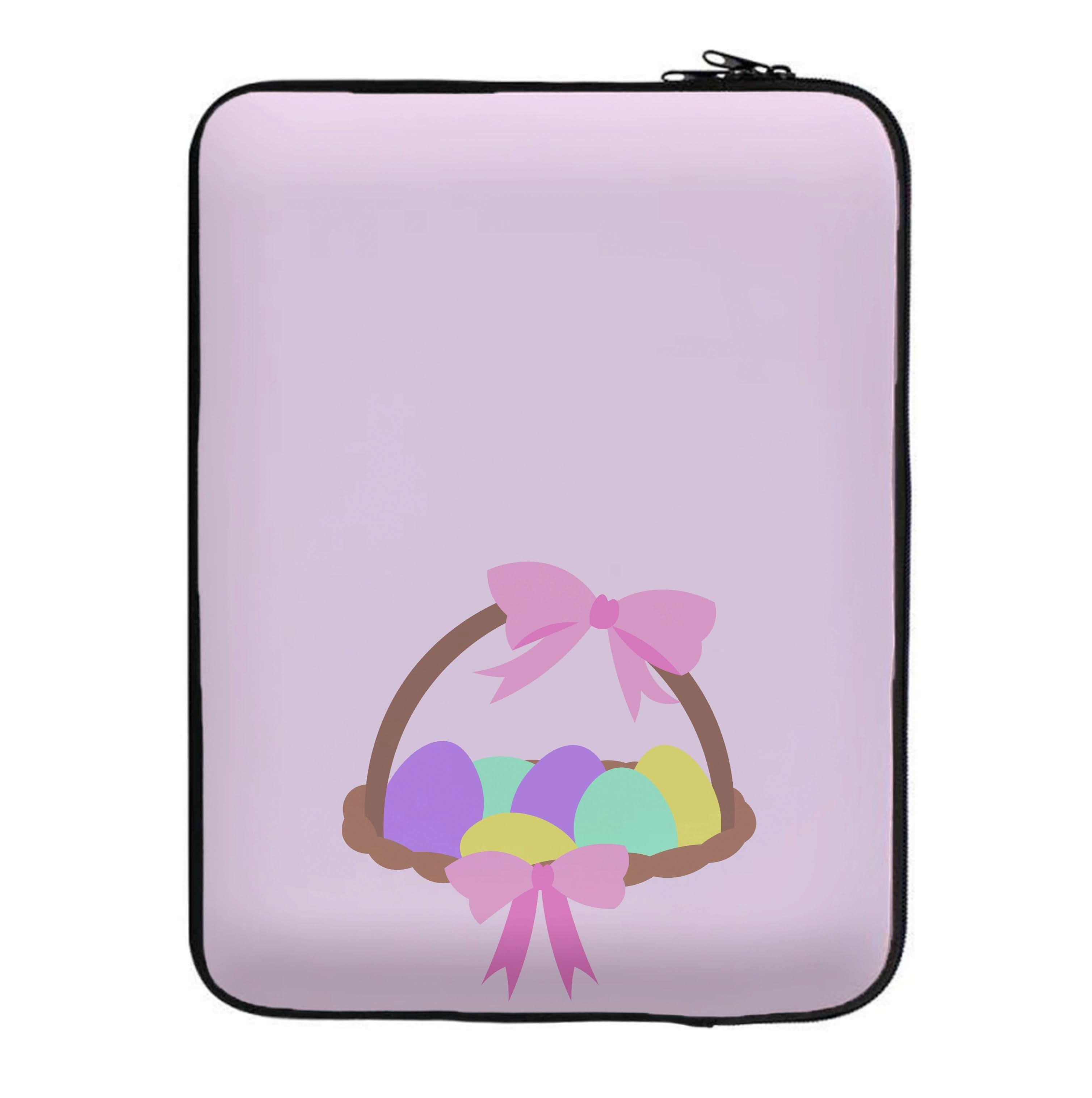 Pink Easter Basket Laptop Sleeve