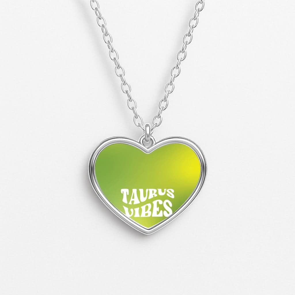 Taurus Vibes Gradient Zodiac Heart Necklace