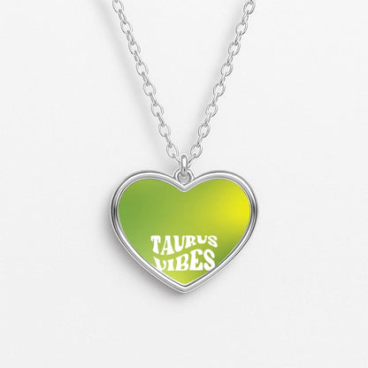 Taurus Vibes Gradient Zodiac Heart Necklace