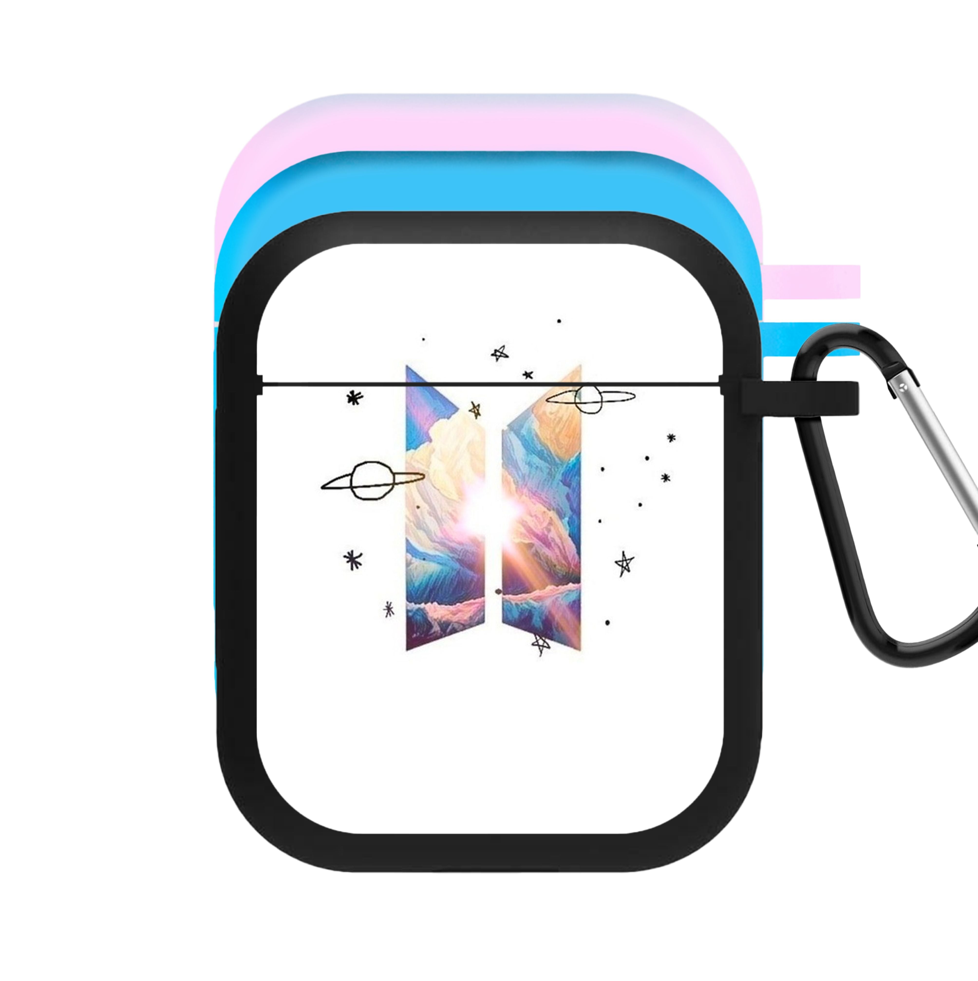 Space K-Pop Band Logo AirPods Case