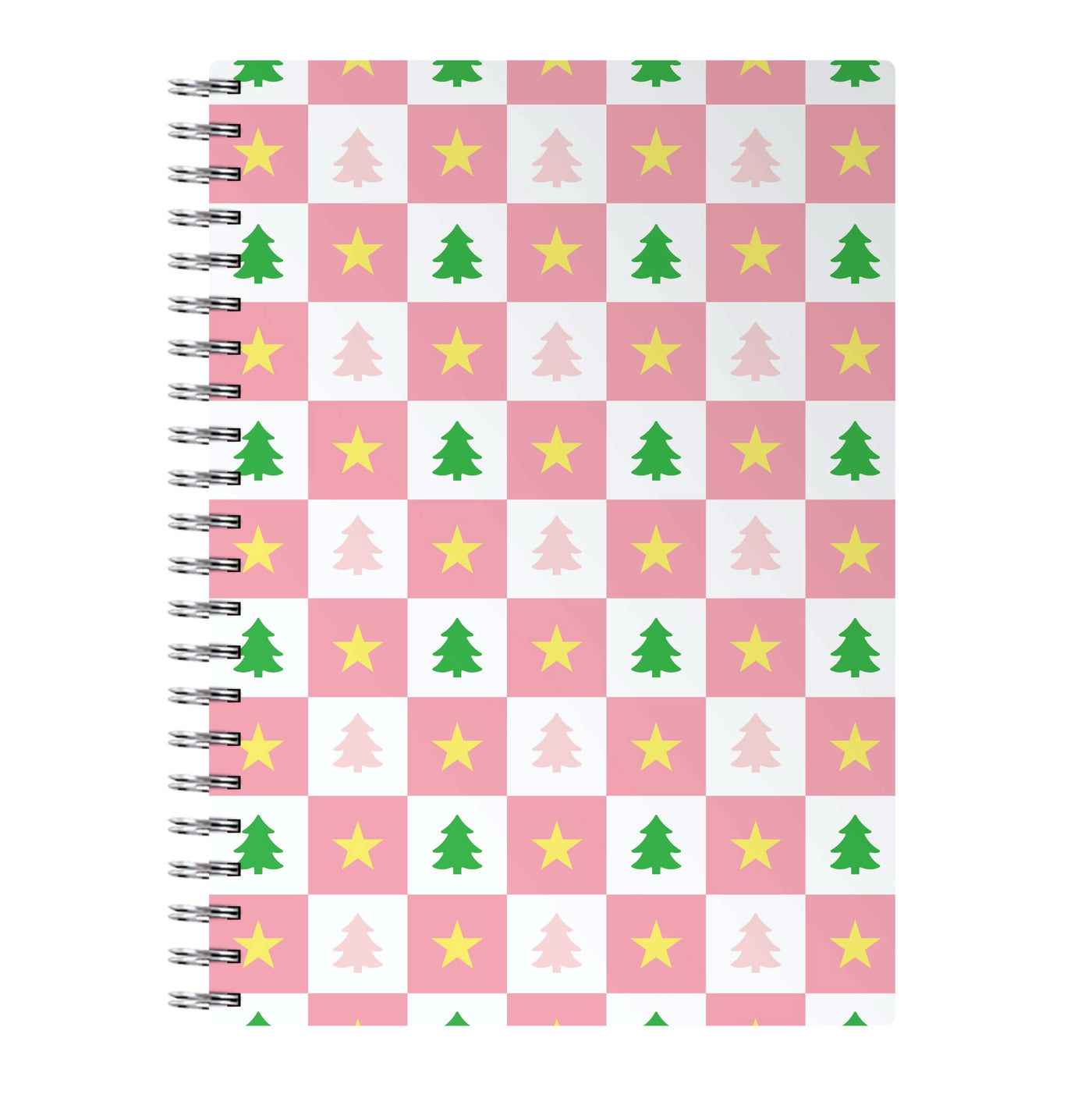 Pink And Green Tree Pattern Notebook