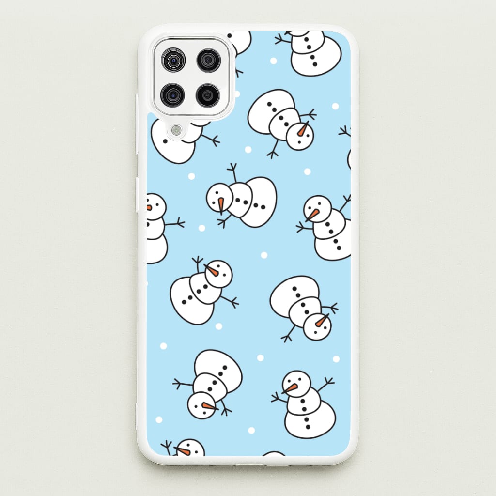 Cartoon Snowmen Pattern Galaxy A12 Case