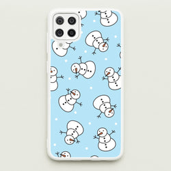 Cartoon Snowmen Pattern Galaxy A12 Case
