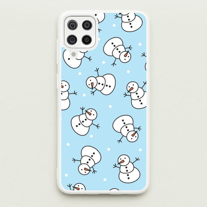 Cartoon Snowmen Pattern Galaxy A12 Case