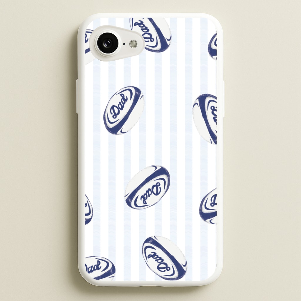 Dad Rugby Ball Pattern iPhone 16e Case