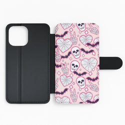 Cute Halloween Stickers Pattern Flip Phone Case