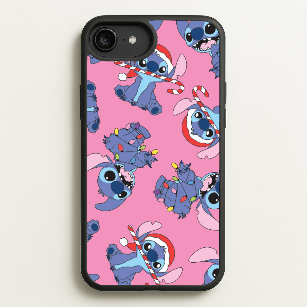 Christmas Cute Blue Alien Pattern iPhone 6 Plus / 7 Plus / 8 Plus Case