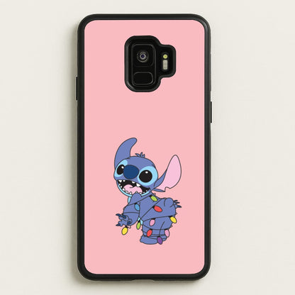 Cute Blue Alien Fairylights Galaxy S9 Case