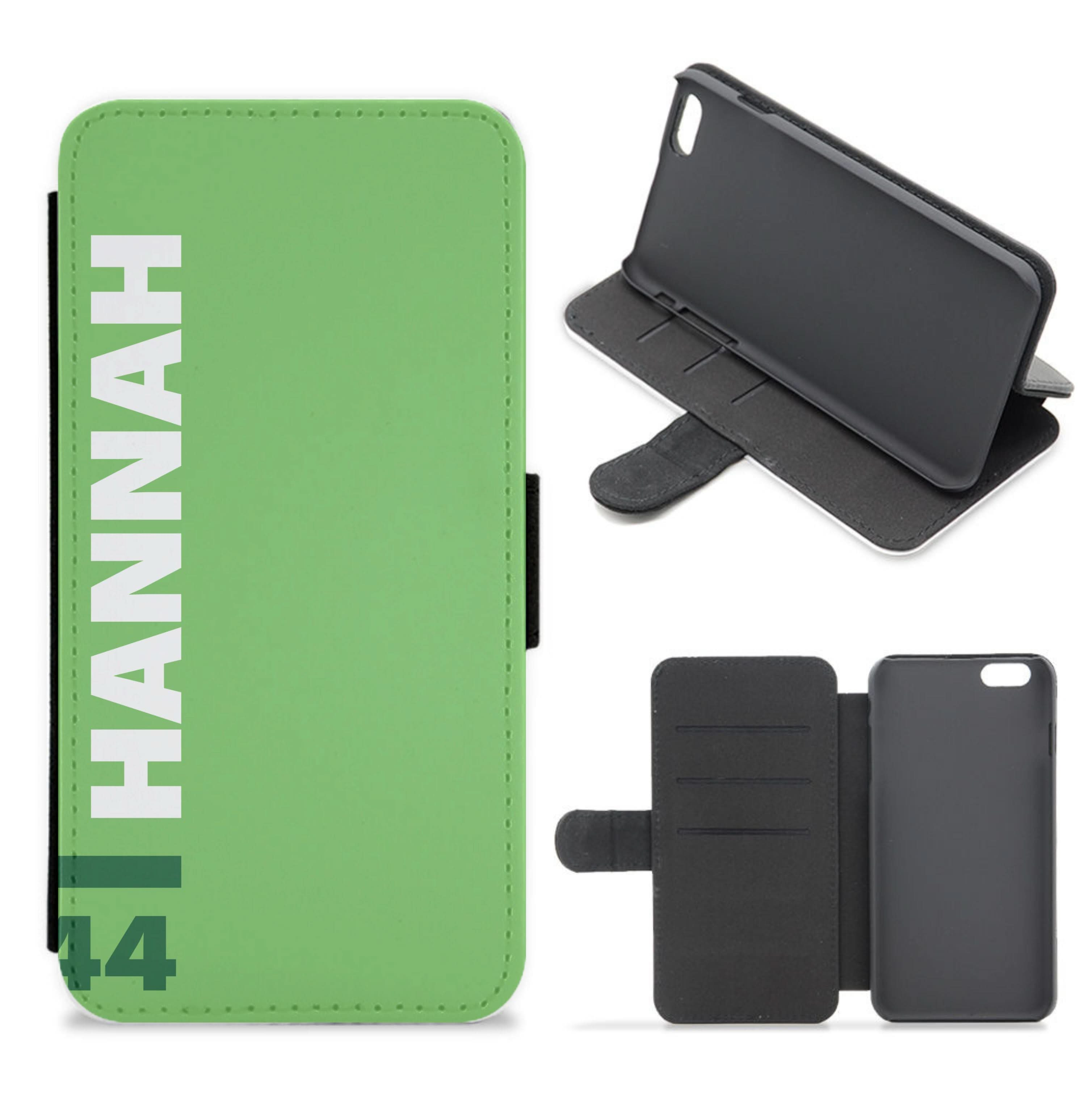 Personalised F1 Driver Green Flip / Wallet Phone Case