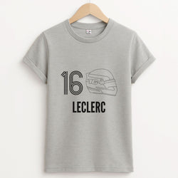 Leclerc Helmet 2026  Unisex Grey T-Shirt