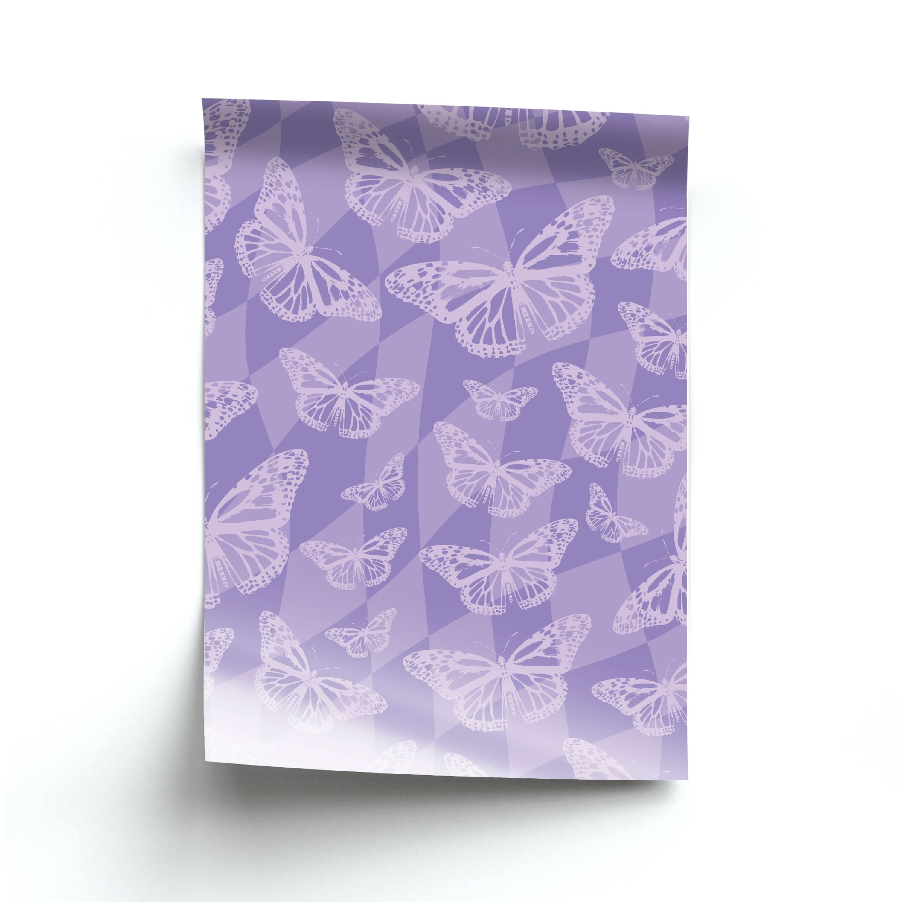 Abstract Butterflies Pattern Poster