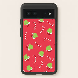 Green Creature And Candy Canes Pattern Google Pixel 7 Case