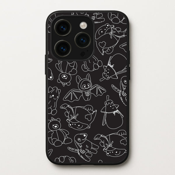 Halloween Plushies Pattern II - Halloween iPhone 14 Pro Case