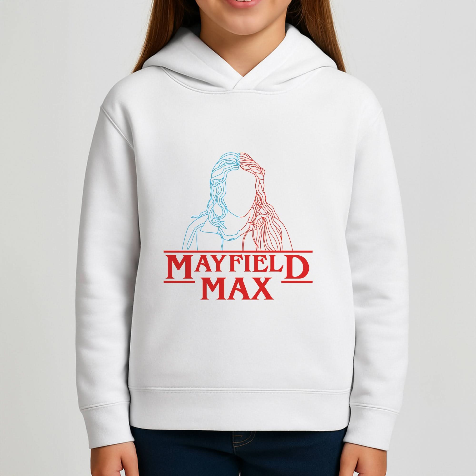 Blue And Red Max Girls Hoodie