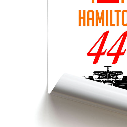F1 Car Hamilton Poster
