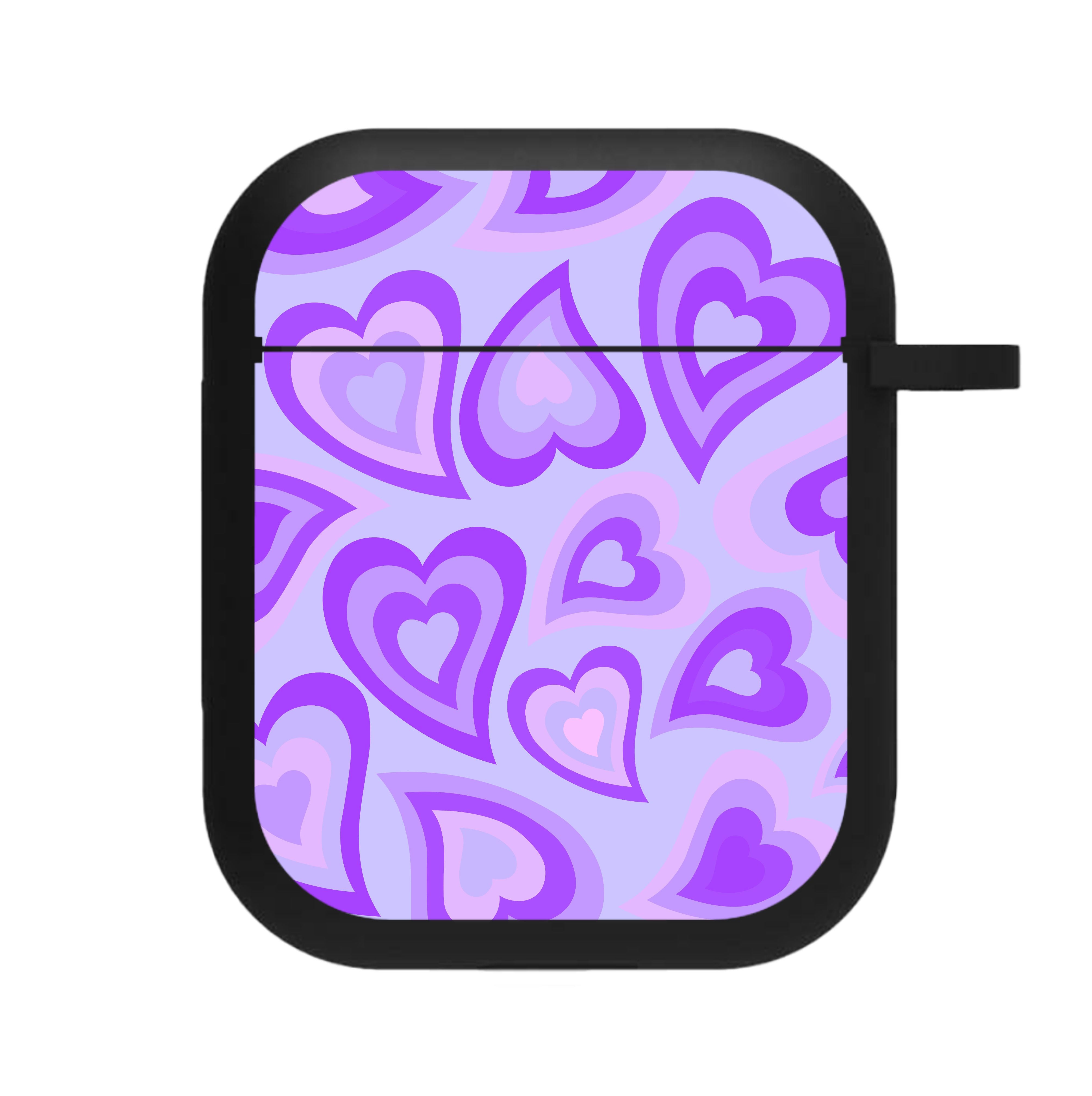 Purple Hearts - Trippy Patterns AirPods Case