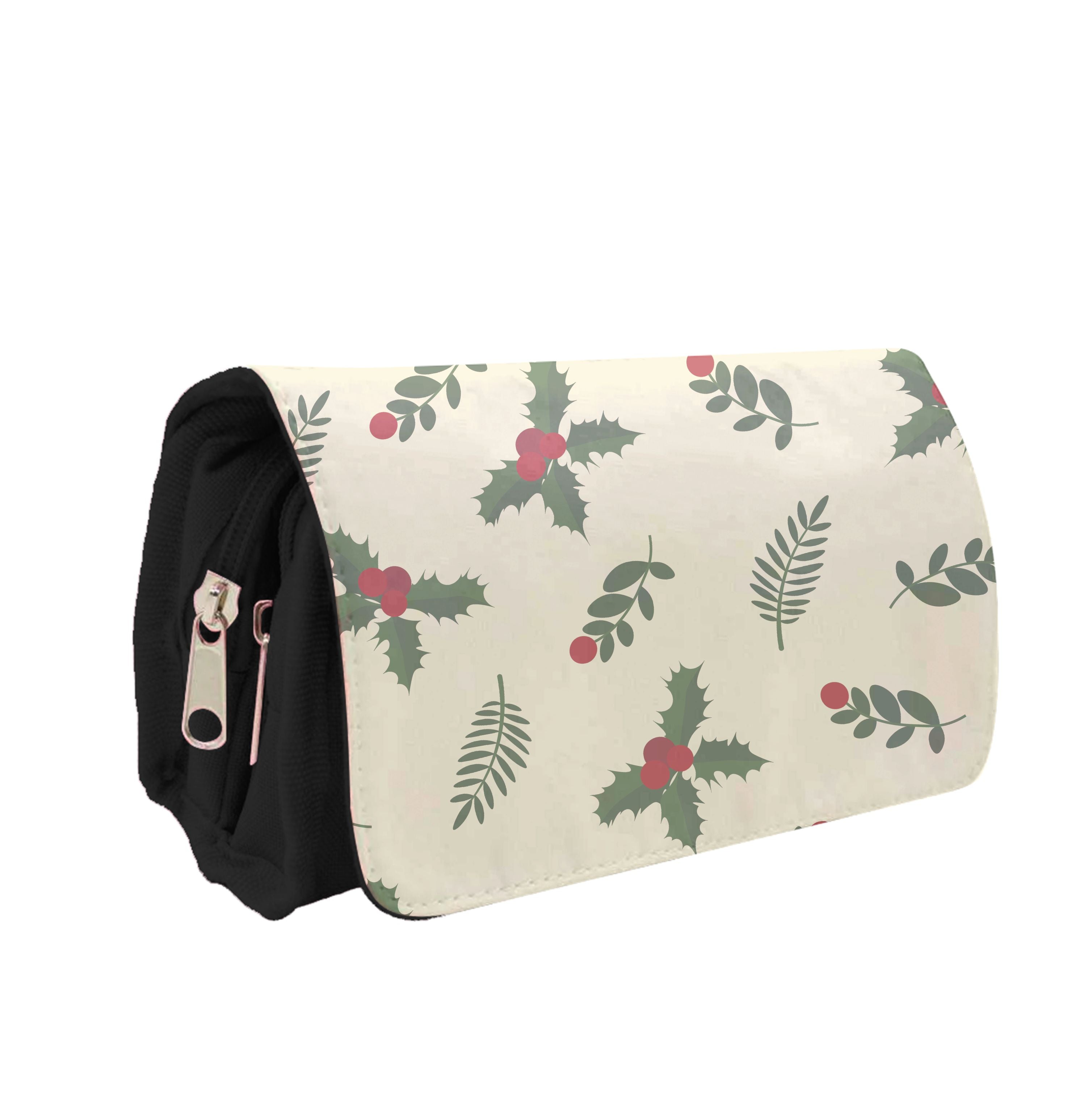 Holly Green Pattern Pencil Case