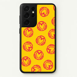 Metal Heart Pattern Galaxy S21 Ultra Case