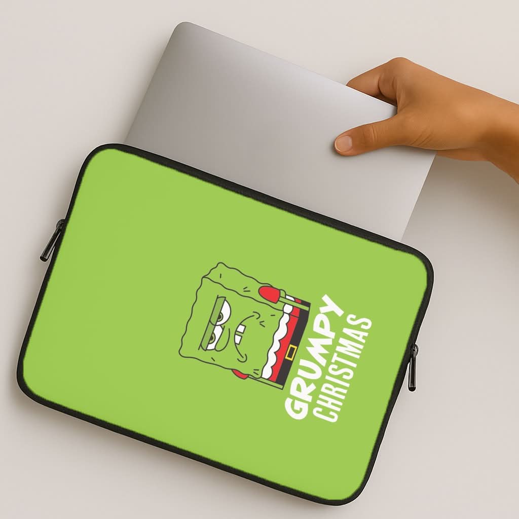 Grumpy Christmas Cartoon Sponge MacBook Cover