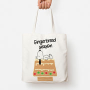 Cartoon Beagle Gingerbread House Tote Bag 1