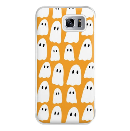 Orange Ghost Halloween Pattern Phone Case