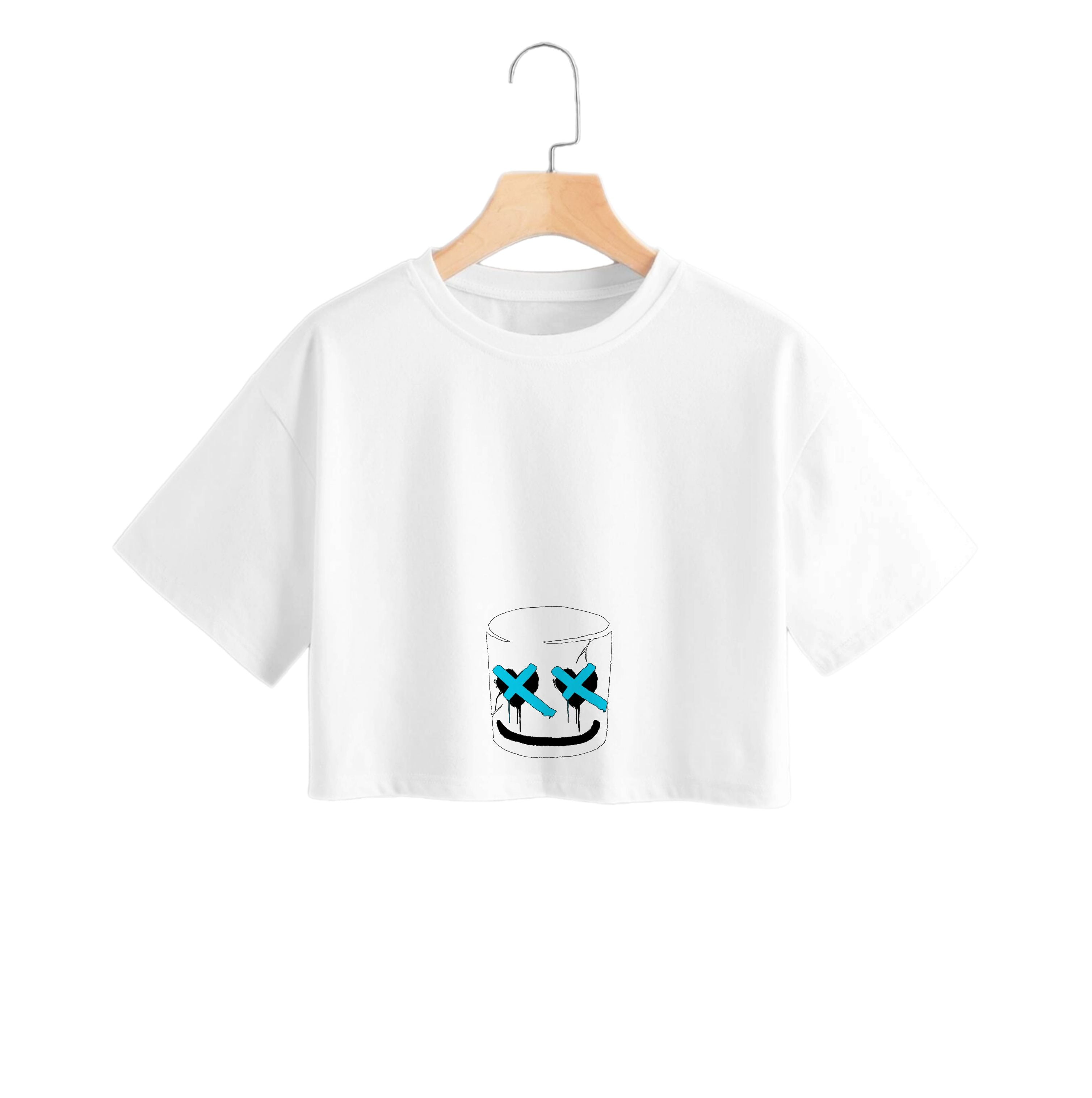 Blue Eyes - White Helmet DJ Crop Top