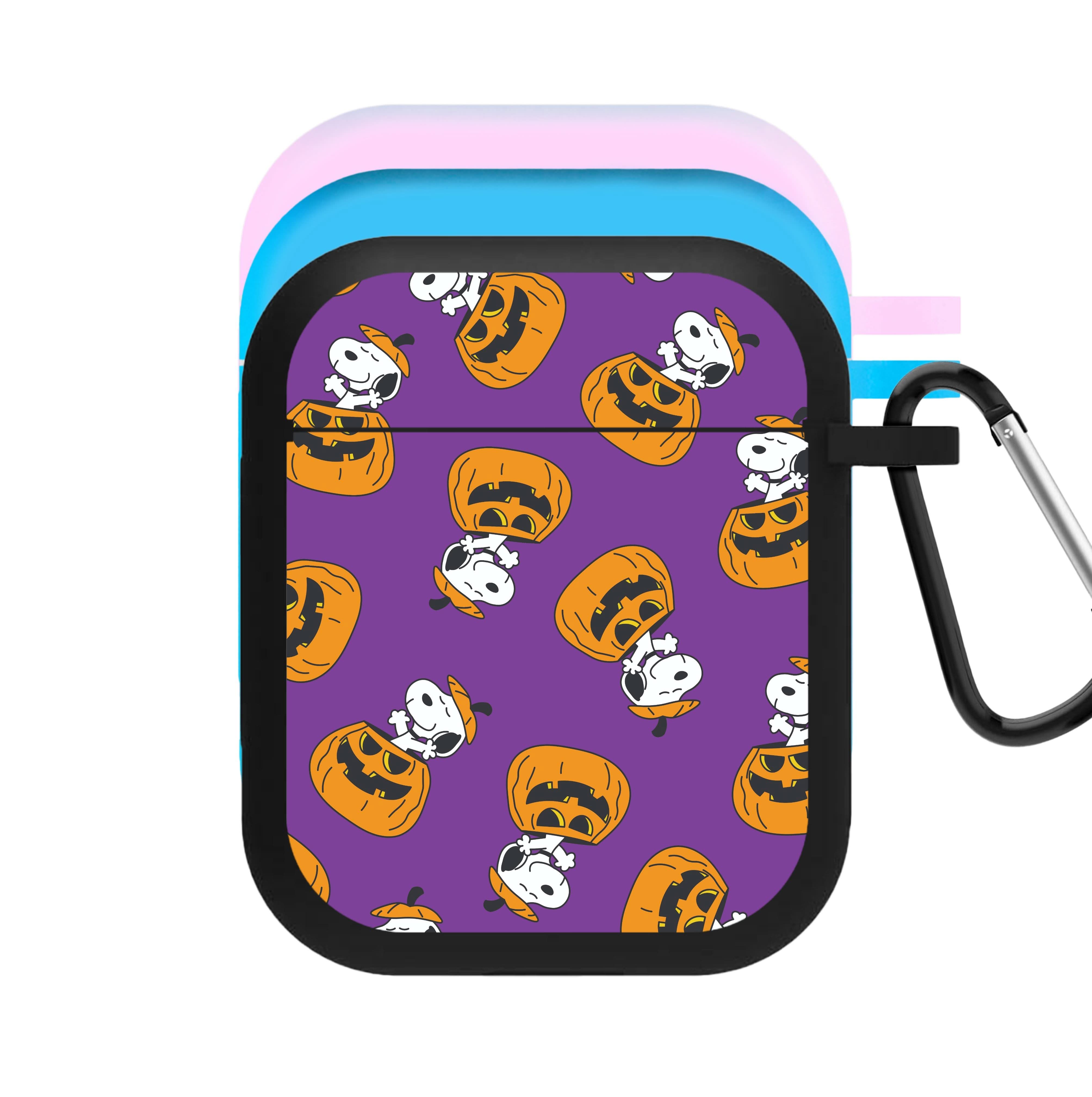 Cartoon Beagle Pumpkin Pattern AirPods Case