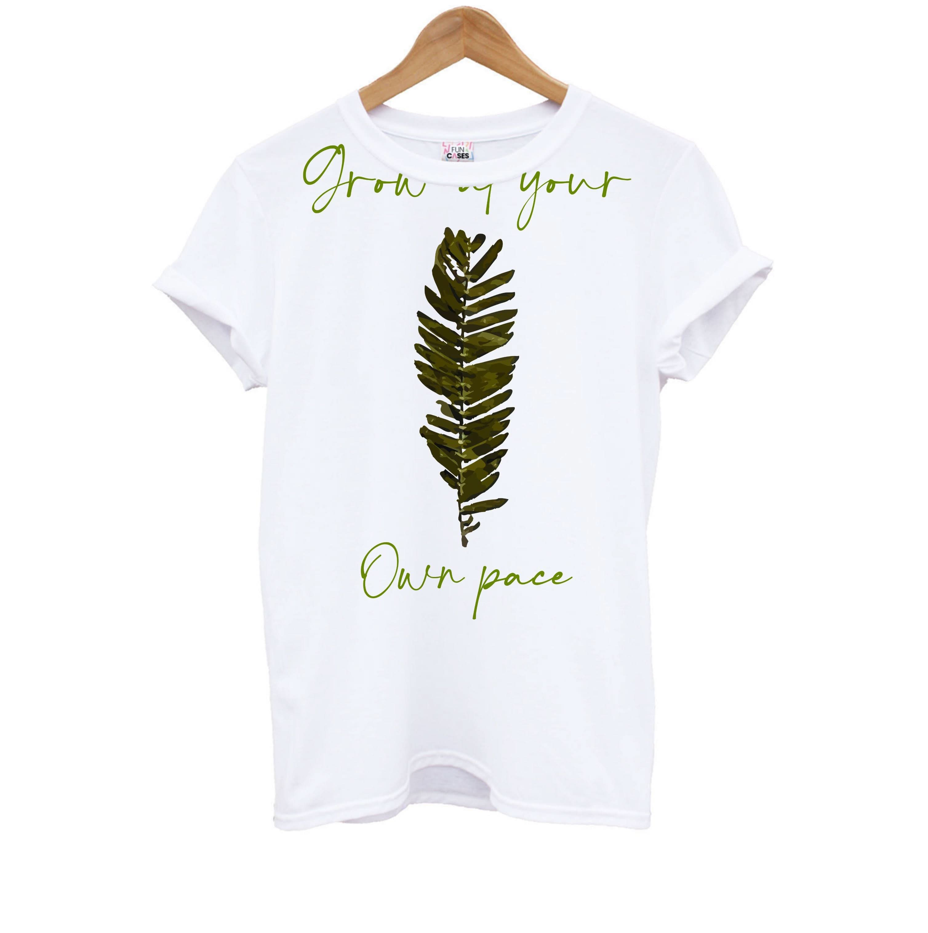 Grow At Your Own Pace Fern Kids T-Shirt