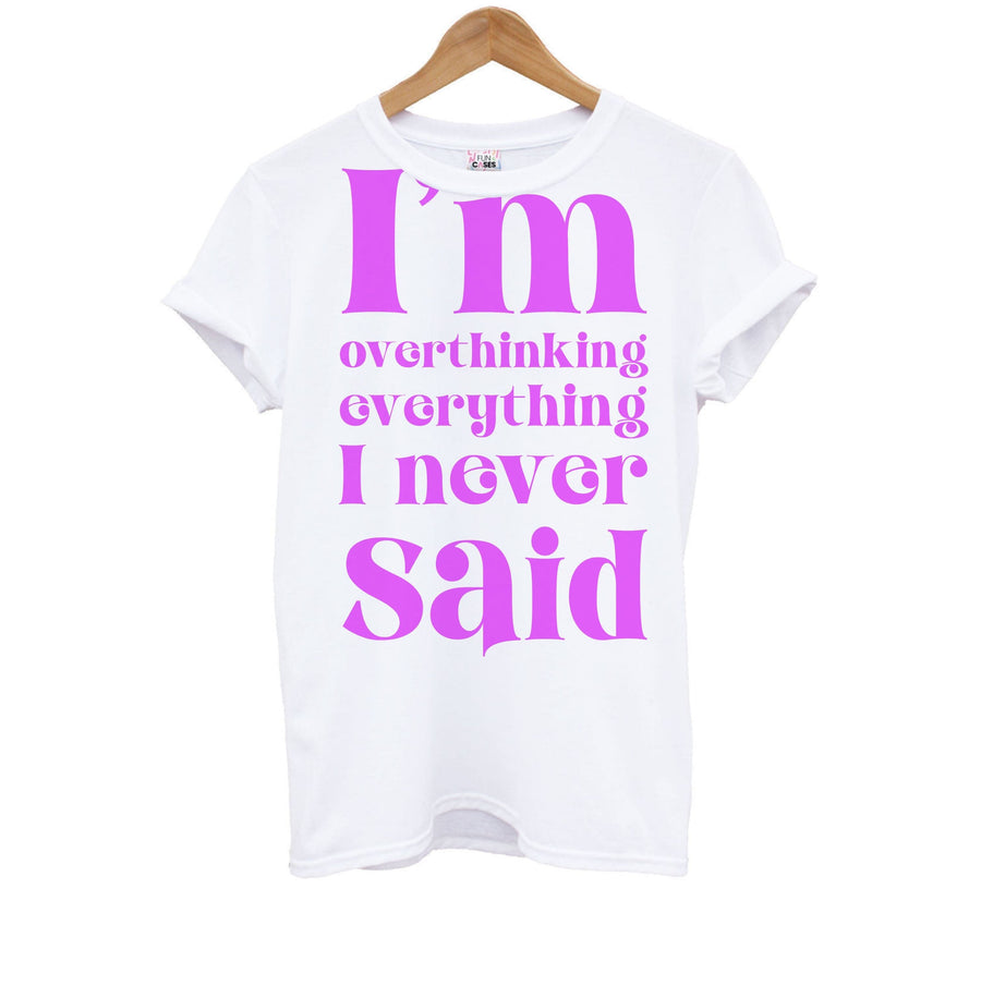 I'm Overthinking Everything - Gracie Abrams Kids T-Shirt