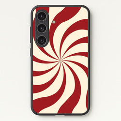 Peppermint Swirl Pattern Galaxy S25 Plus Case