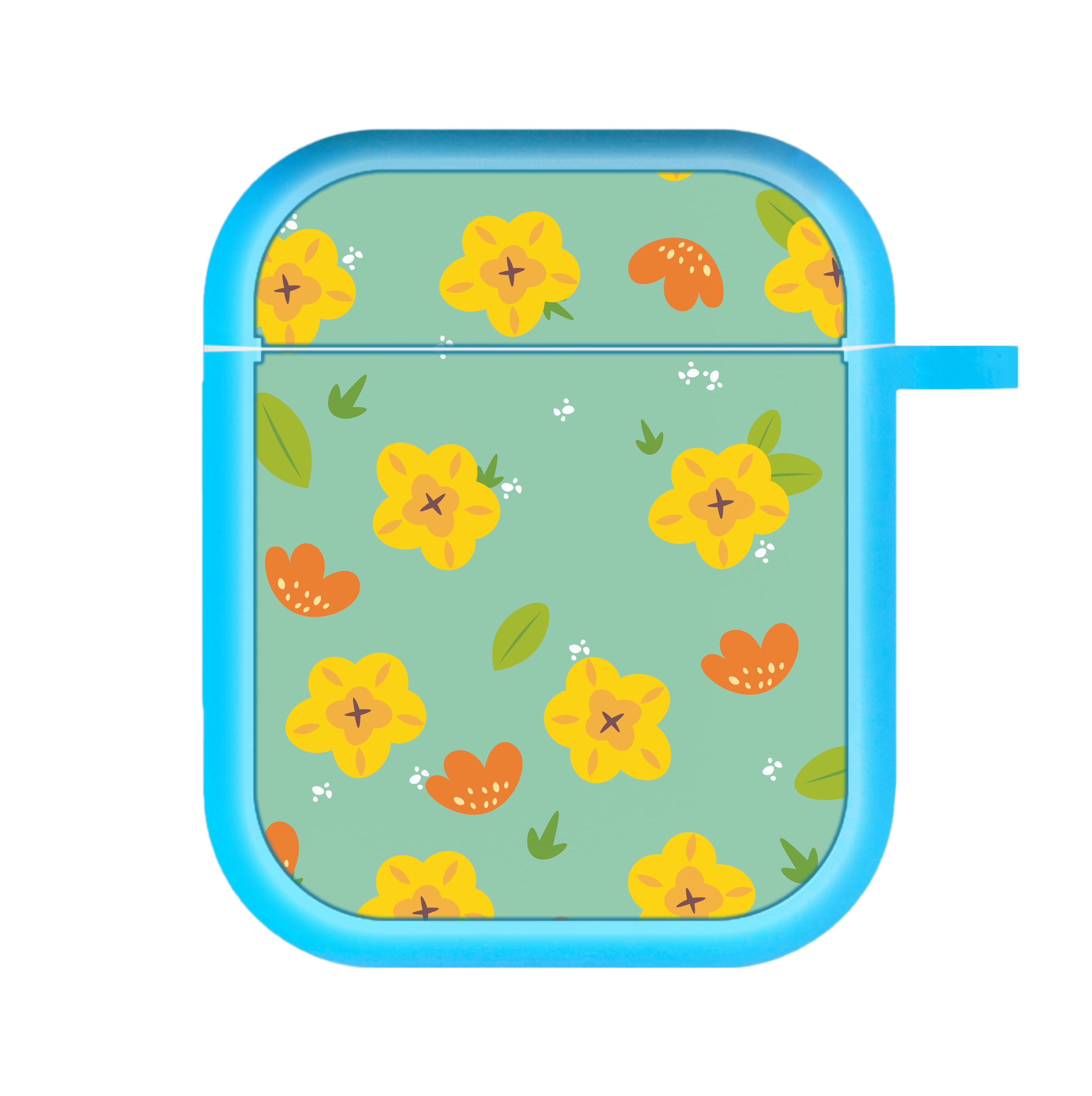 Yellow And Orange Pattern - Floral AirPods Case