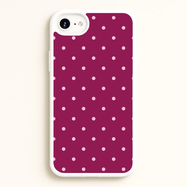 Raspberry Polka Dots iPhone 6 / 7 / 8 / SE Case