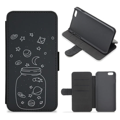 Space Jar Flip / Wallet Phone Case