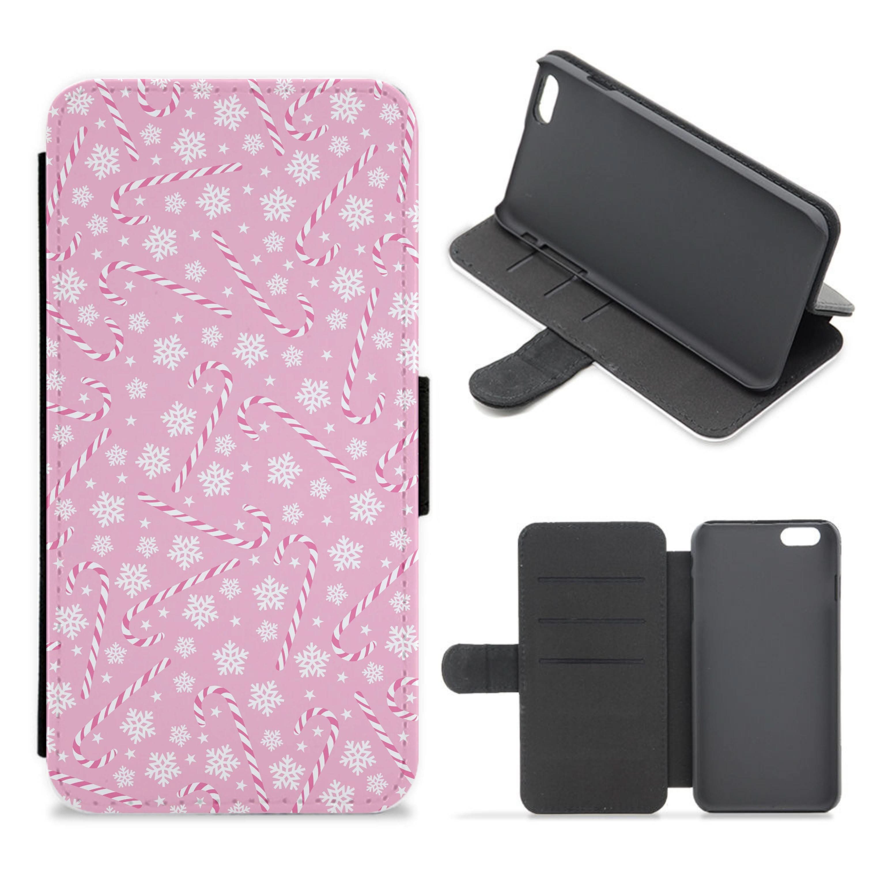 Candy Cane Pattern Flip / Wallet Phone Case