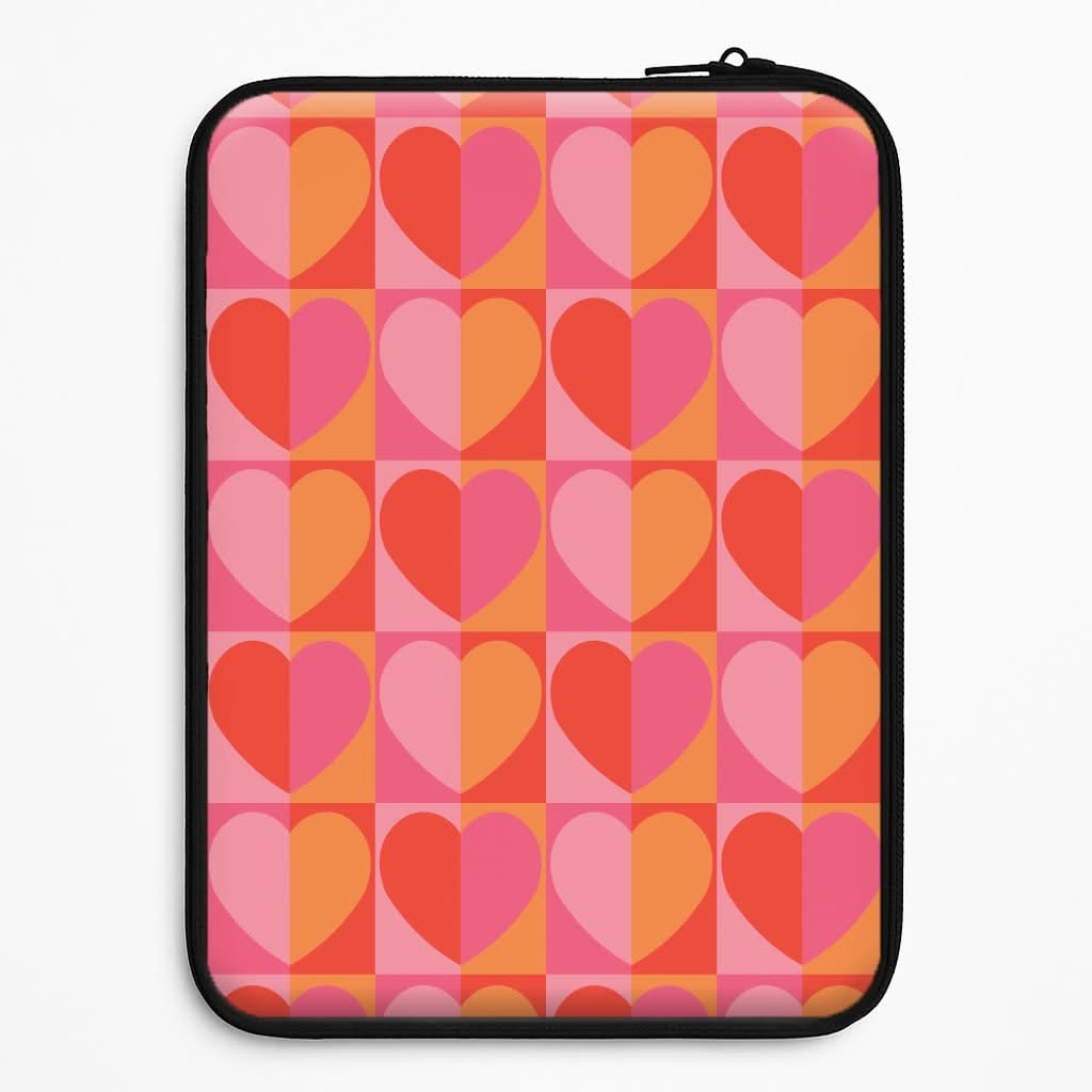 Sunset Hearts Pattern Laptop Sleeve