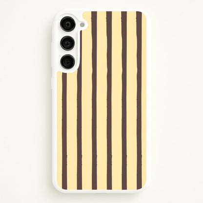 Vanilla & Chocolate Stripes Galaxy S23 Case