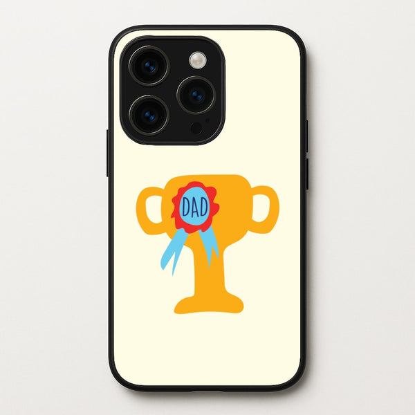 Cartoon Dad Trophy iPhone 15 Pro Max Case