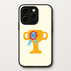 Cartoon Dad Trophy iPhone 14 Pro Case