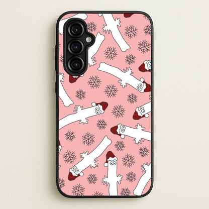 Wiggly Moom Xmas Hat Pattern Galaxy A54 Case