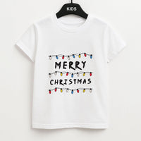 Merry Christmas String Lights Kids T-Shirt