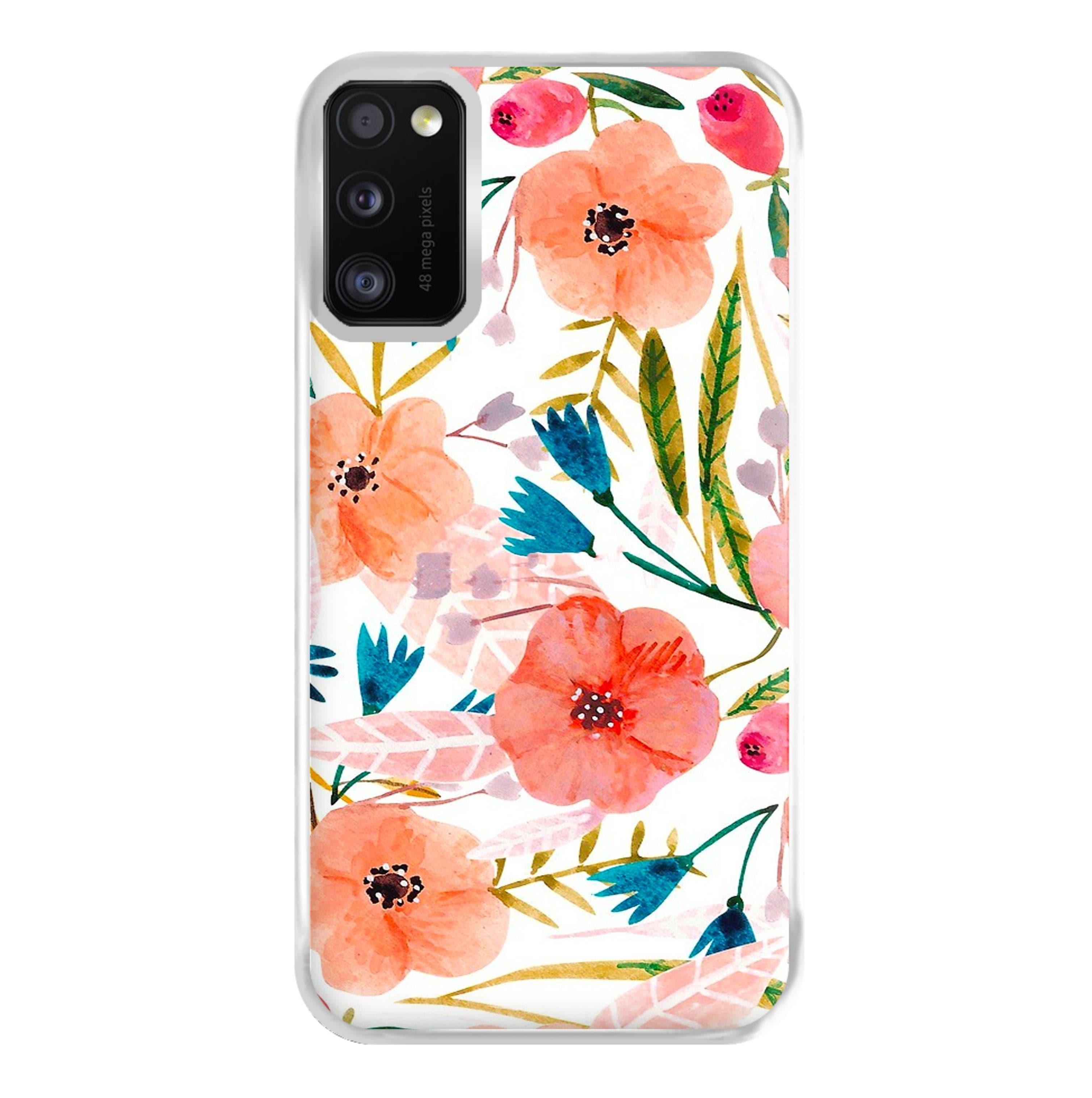 Peach Watercolour Floral Pattern Phone Case