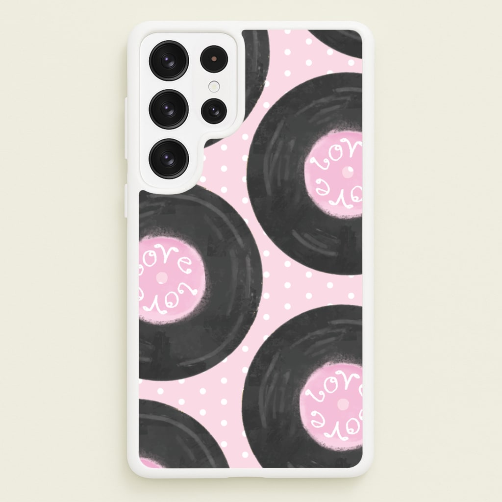 Thrifted Vinyl Polka Pattern Galaxy S22 Ultra Case