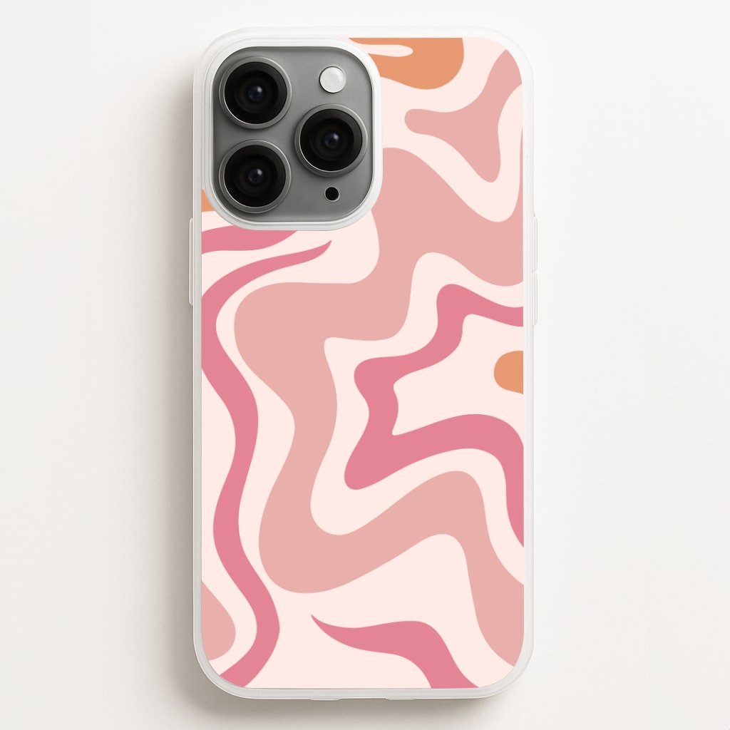 Pink Waves Phone Case for iPhone, Samsung Galaxy and Google Pixel