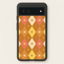 Retro Christmas Argyle Pattern Google Pixel 6 Case